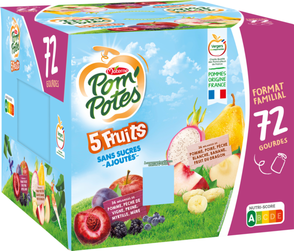 Gourdes de Compote 5 Fruits Pom'potes