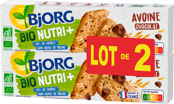 Biscuits D'avoine au Chocolat Bio Bjorg