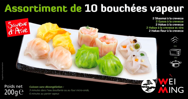 Assortiment Bouchées Vapeur Wei Ming