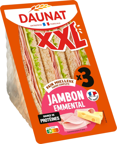 Sandwich Xxl Jambon Emmental Daunat