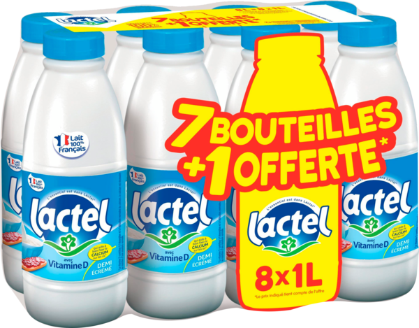 Lait Demi-Écrémé Avec Vitamine D Lactel
