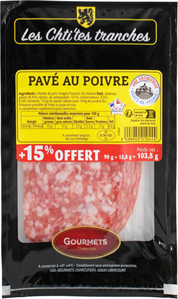 Pavé au Poivre les Chti'tes Tranches