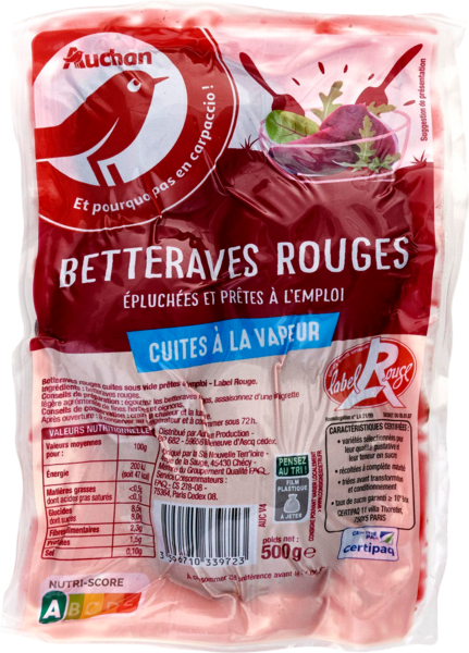 BETTERAVES ROUGES AUCHAN
