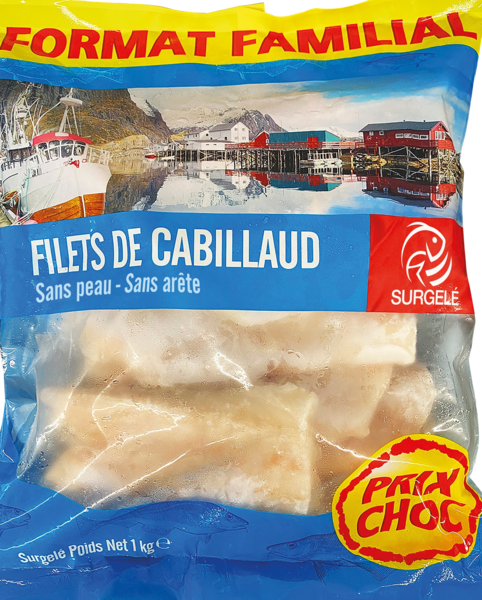 Filets de Cabillaud Atlantique Surgelés