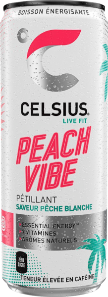 Boisson Pétillante Celsius Peach Vibe