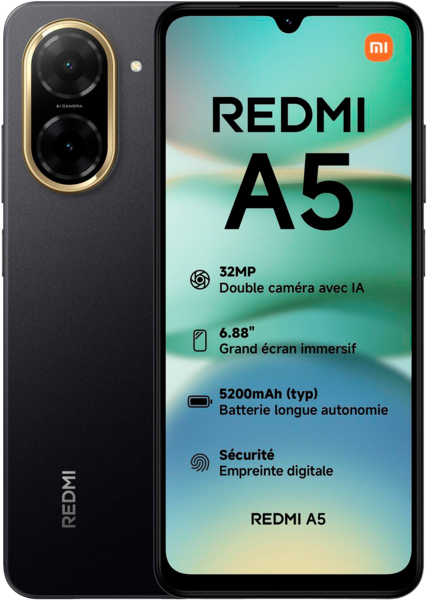 Smartphone Xiaomi Redmi A5 64go Noir