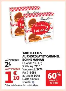 TARTELETTES AU CHOCOLAT ET CARAMEL BONNE MAMAN