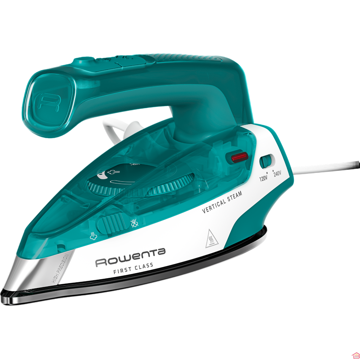 Fer à Repasser Vapeur de Voyage Pliable Rowenta First Class 1000 W Avec Double Voltage, Défroissage Vertical et Semelle Microsteam 200 Trous