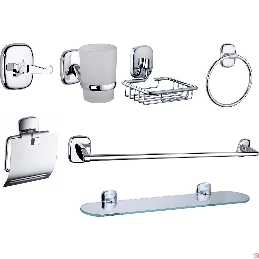 Ensemble Accessoires de Salle de Bain Gala 7 Pièces Set Équipement et Décoration Salle de Bain Design Moderne