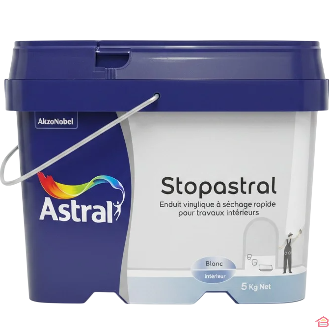 Stopastral Astral 5 Kilogrammes Enduit Intérieur Prêt à L’emploi pour Lissage et Rebouchage des Murs