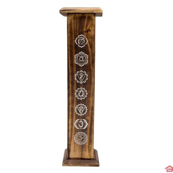 Tour Porte-Encens Chakra & Luck en Bois +10 Encens