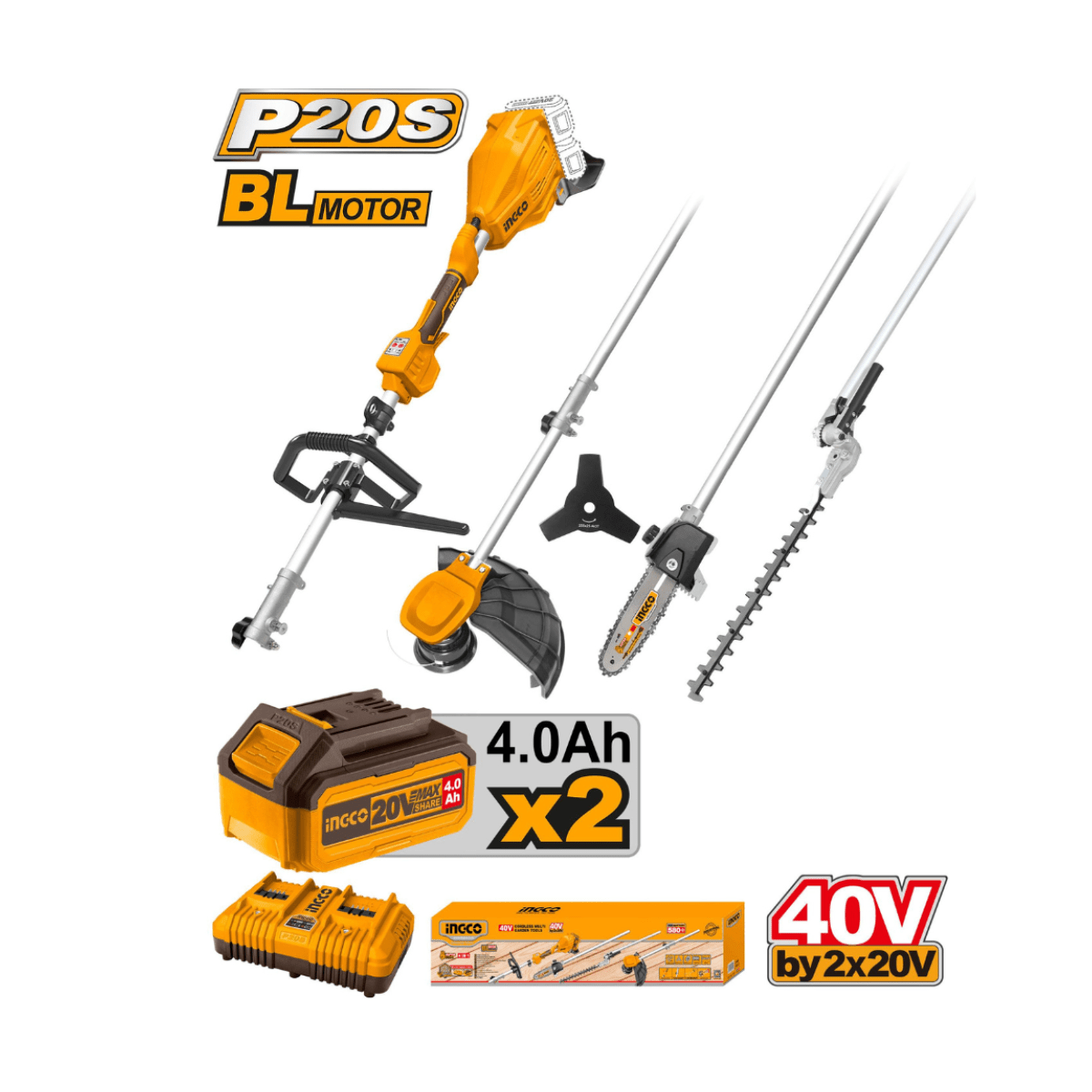 Outils de jardin multifonctions sans fil INGCO CSTLI2040386