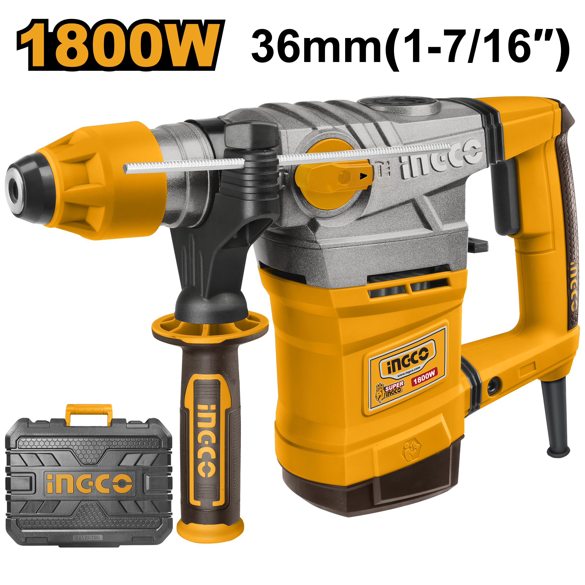 Marteau perforateur 1800W 36mm +variateur de vitesse RH18008