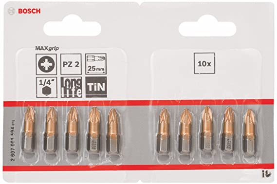 Embout de vissage Max Grip PZ 2 25 mm 2607001594 Bosch Accessories