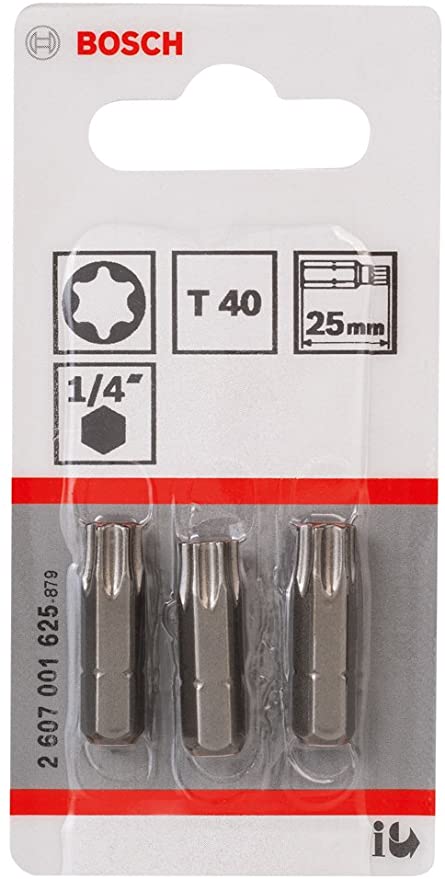 Jeu de 3 Embouts Xh T40 25mm 2607001625