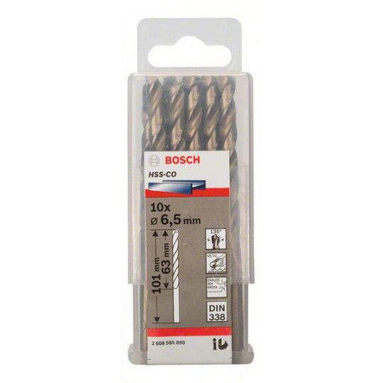 Jeu 10 Forets Hss Co Inox 6.5x63x101 2608585890