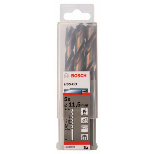 Jeu 5 Forets Hss-Co 11,5x94x142mm Standard 2608585902