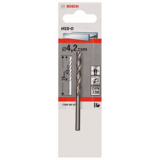 1 FORET HSS-G 4,2X43X75MM 2608585918