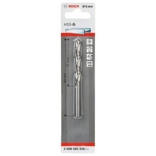 1 FORET HSS-G 6,0X57X93MM 2608585926