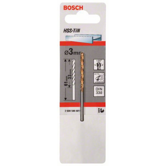 1 FORET HSS-TIN 3,0X33X61MM TOPLINE 2608596681