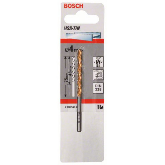 1 FORET HSS-TIN 4,0X43X75MM TOPLINE 2608596691