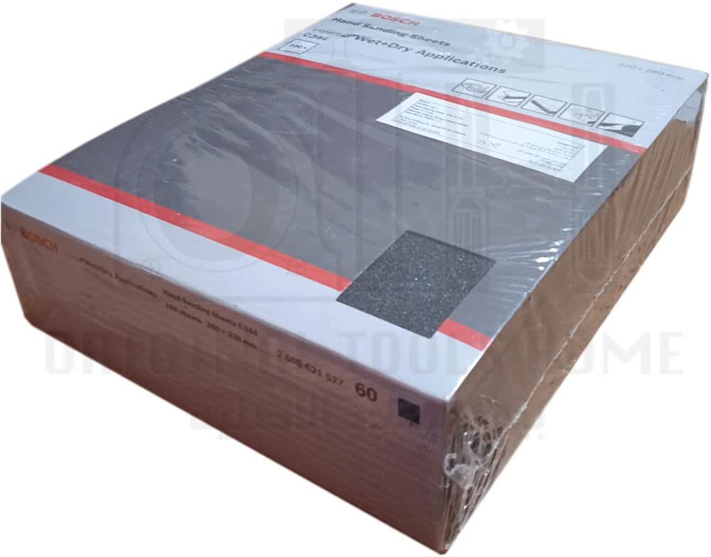 Nouvel Abrasif de poncage a main 230x280mm Grain 180 – 100pcs 2608621532