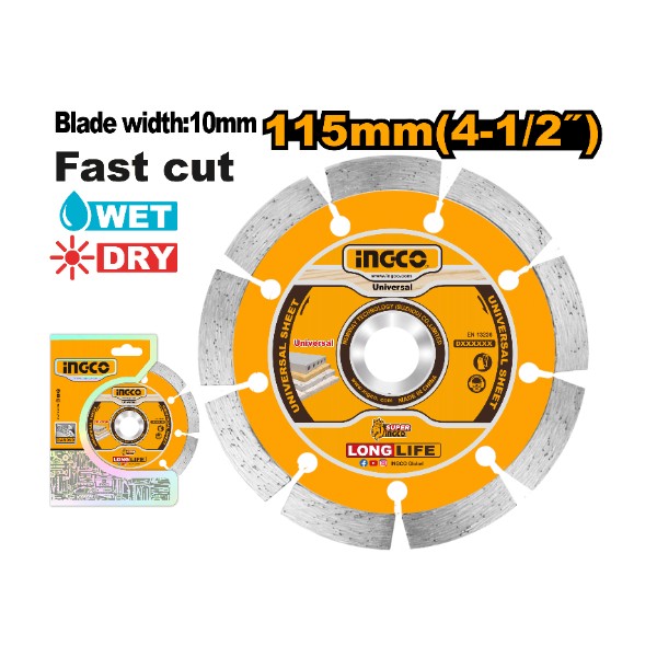 Disque Diamant 115mm A Eau et A Sec Dmd011152