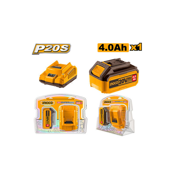 Pack 1 Batterie 20V 4Ah + 1 chargeur rapide SI FBCPK1214