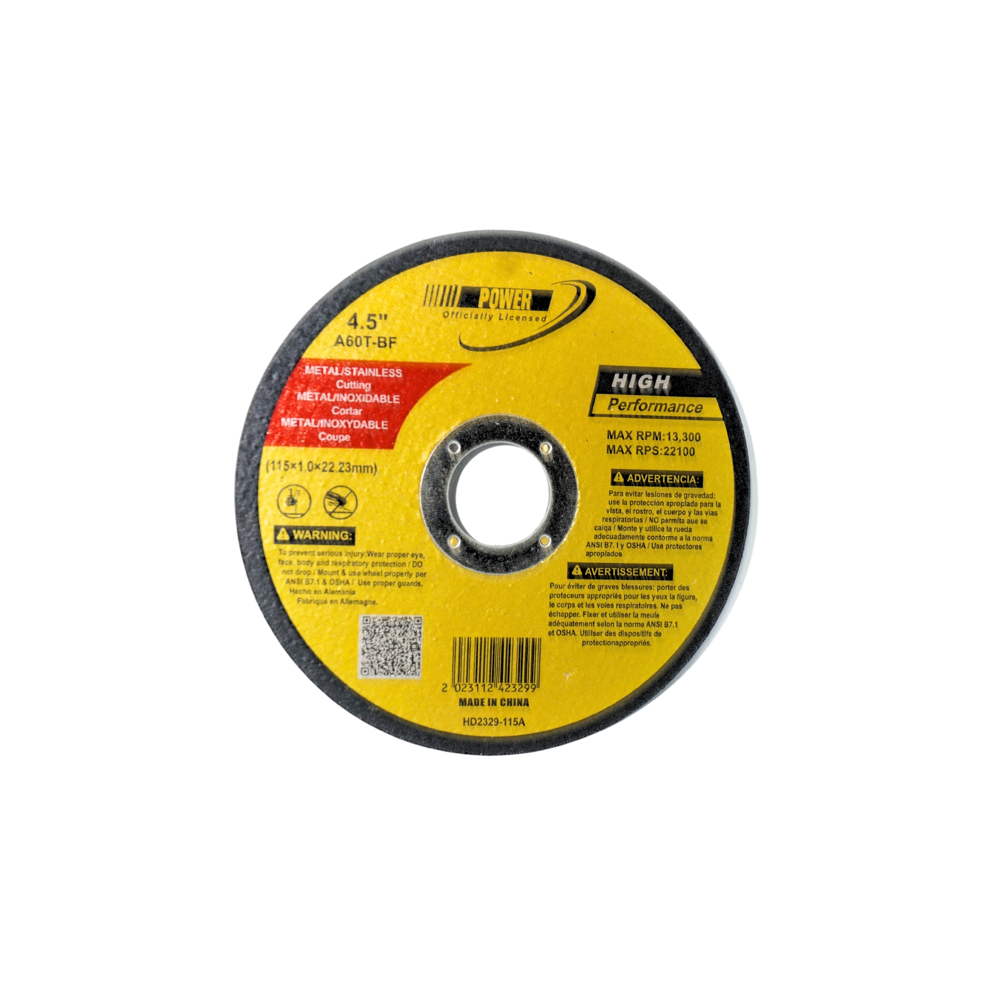 DISQUE A TRONCONER 115 mm Power HD2329-115A