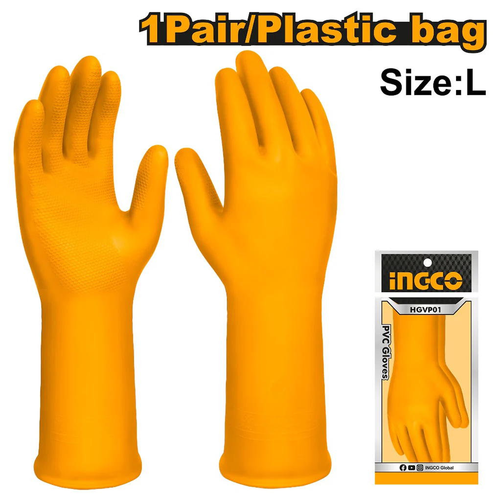 GANTS PVC JAUNES HGVP01