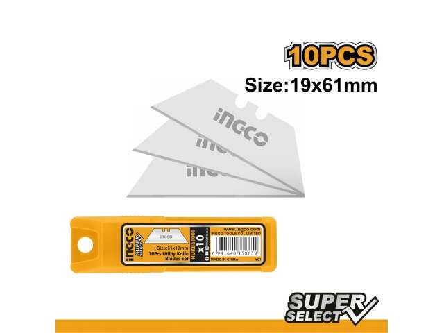 Lame de Remplacement X10 Trinchet 61x19mm Ingco Hukb61001