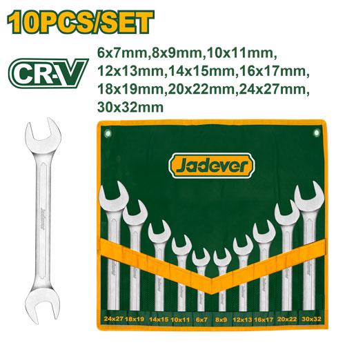 10Pcs double open end spanner set Jadever JDDS2M10