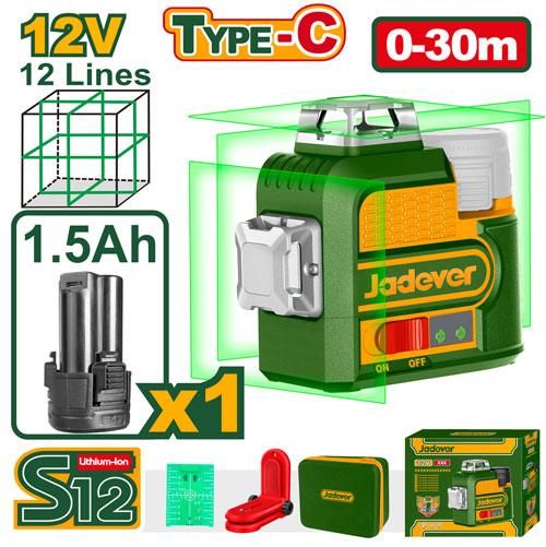 Niveau laser 3D sans fil JDLE8M12