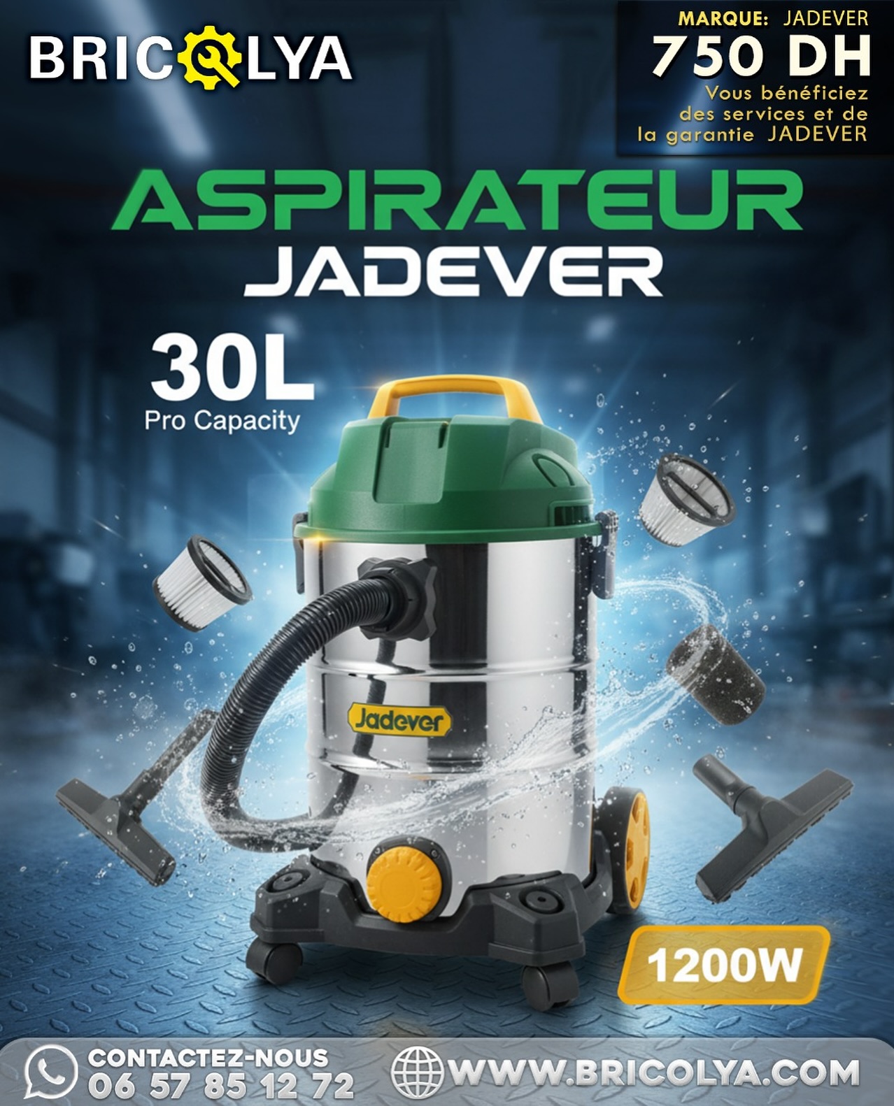 ASPIRATEUR JADEVER 30L 1200W JDVR4A30