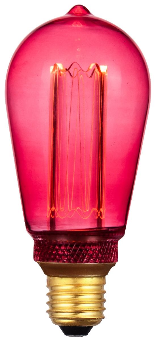 Ampoule Led St64 Red E27-4w Laser