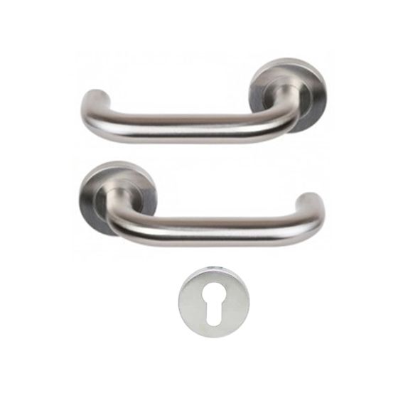 Paire de Bequille Rosace Cylindre Nickle Rm502-Cyl