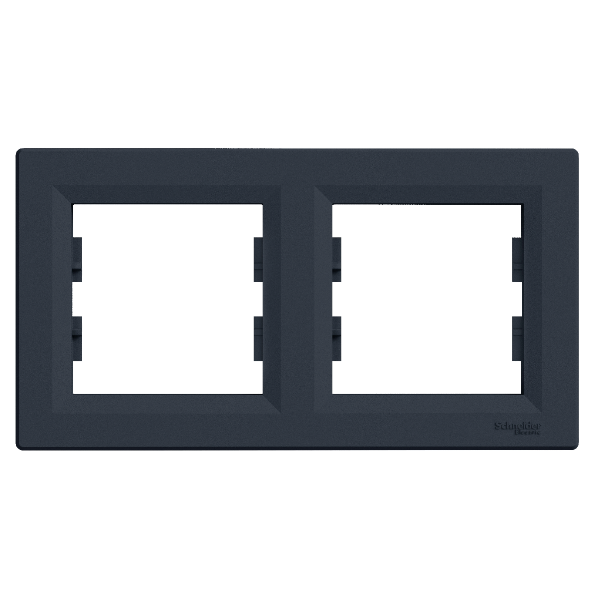 Plaque 2 Postes Horizontal. Asfora Anthracite