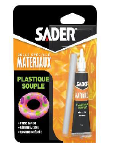 Sader Colle Plastique Souple en Tube 12 Ml