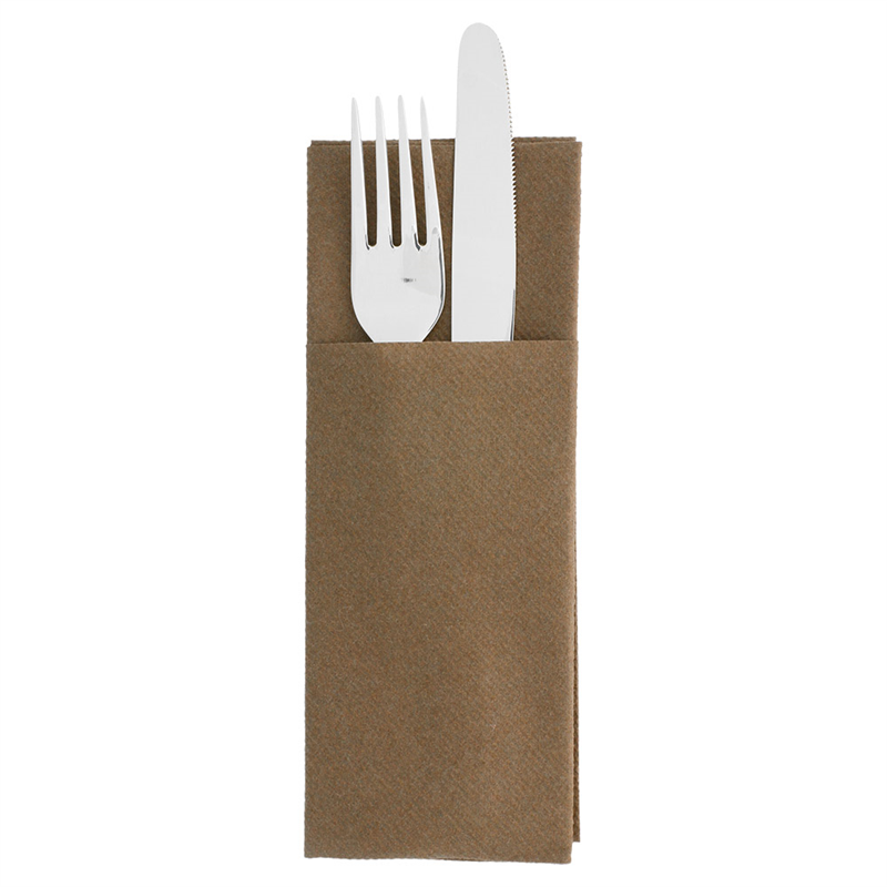 Serviette en Papier Kangourou Porte Couvert 33x40 Naturel 600pcs
