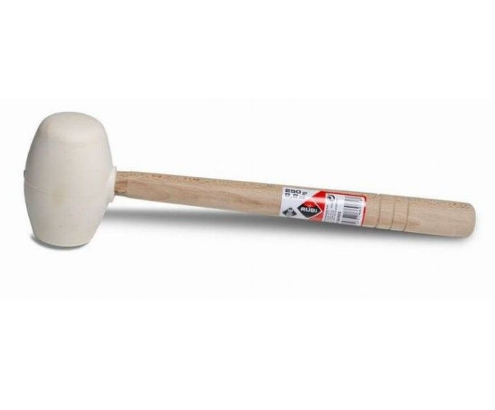 Maillet en Caoutchou Blanc M Bois Face Plane et Spher 500g Rubi 66906