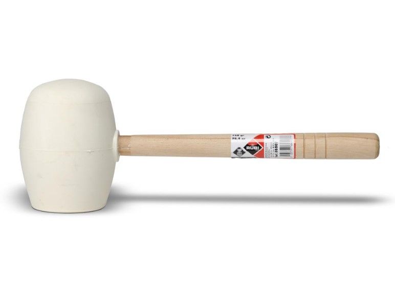 Maillet en Caoutchou Blanc M Bois Face Plane et Spher 750g Rubi 66907