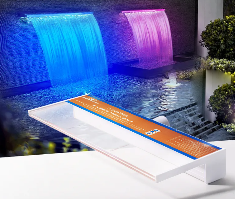 Cascade en Acrylic Led Couleur 90 Cm Flanc Large