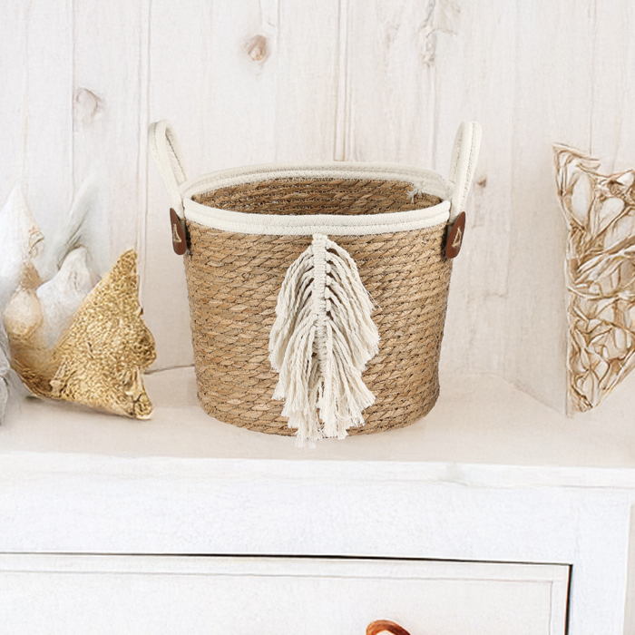 Panier de Rangement en Jonc de Mer S - Prh45s