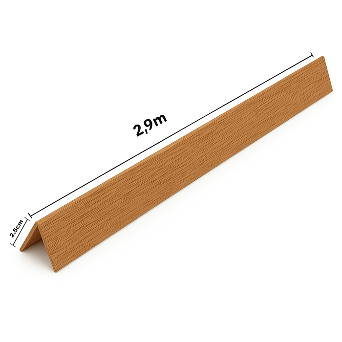 Accessoire Bordure Bardage Pvc L "Almond Oak Fès"