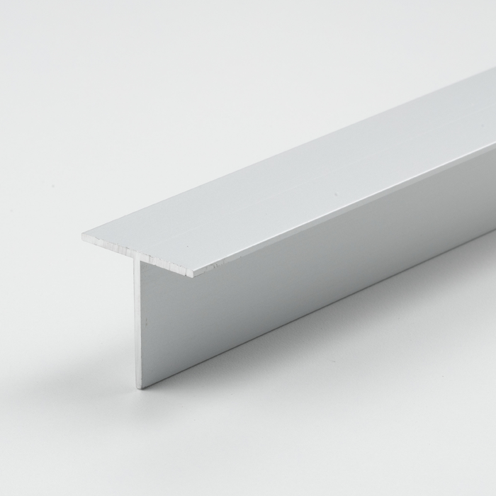 Profile T Alu Argent Anodise 100 X 2.5 X 2.5 Cm