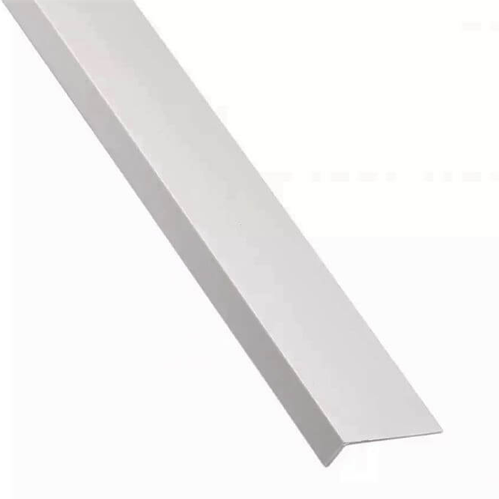 Corniere Inegale Pvc Blanc Satine 200 X 4 X 1 Cm