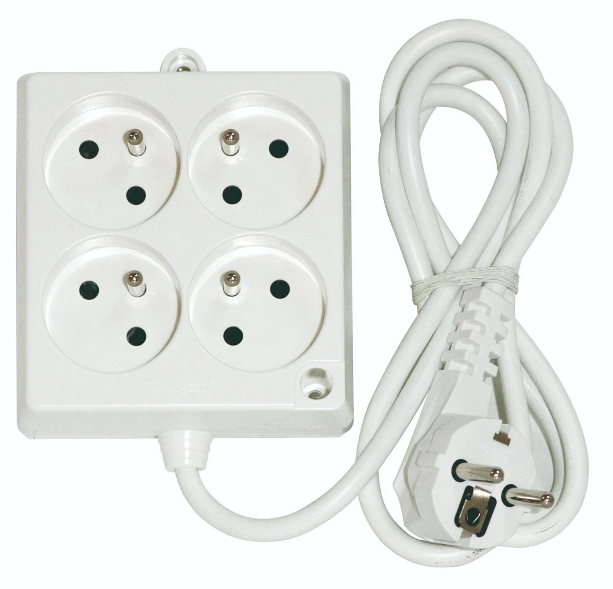 Multiprises 4x2P+T Blanc