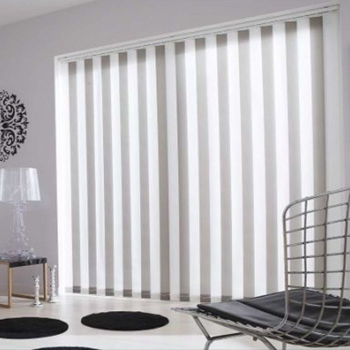Stores A Bandes Verticales Dim 89mm en Screen Beige