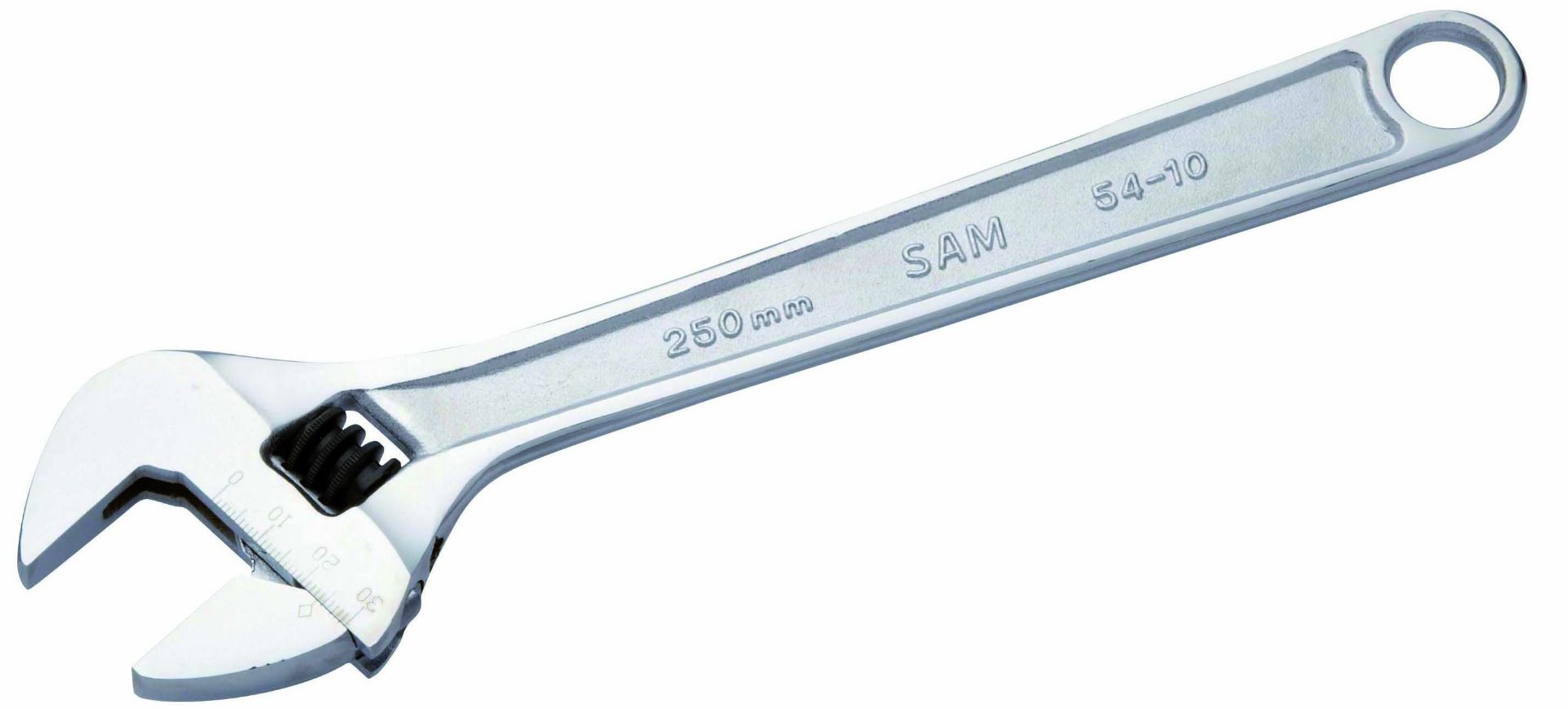 CLE A MOLETTE CHROME VANADUIN 10"" OUV 30MM MARQUE SAM REF GCC4510"