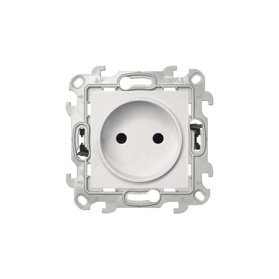 Prise 2P 16 A 250 V connexion rapide blanc Simon 24 Harmonie